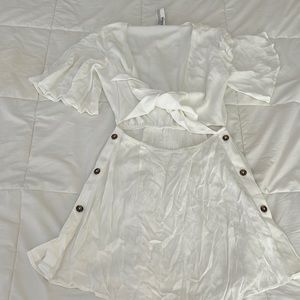 White bikini cover up